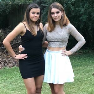 Two Piece Cropped Top and Skirt